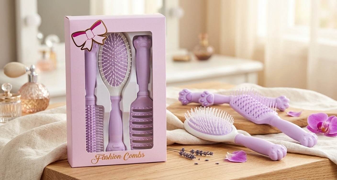 Curling Comb Adorable Pink Hair Comb Supplies: চুলে প্রাকৃতিক ভলিউম ও সুন্দর স্টাইলের জন্য আকর্ষণীয় হেয়ার কম্ব