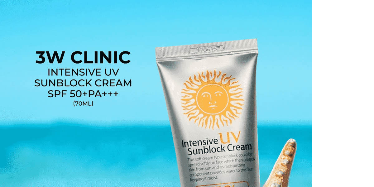 3W Clinic Intensive UV Sunblock Cream গরমে ত্বকের যত্নের ক্রিম রিভিউ