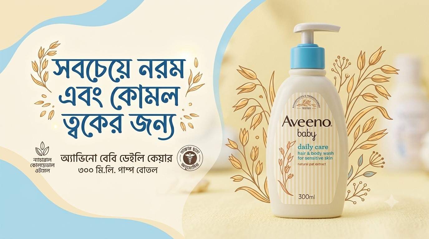 Aveeno Baby Daily Care Hair – শিশুর কোমল চুলের জন্য মৃদু ও নিরাপদ যত্ন