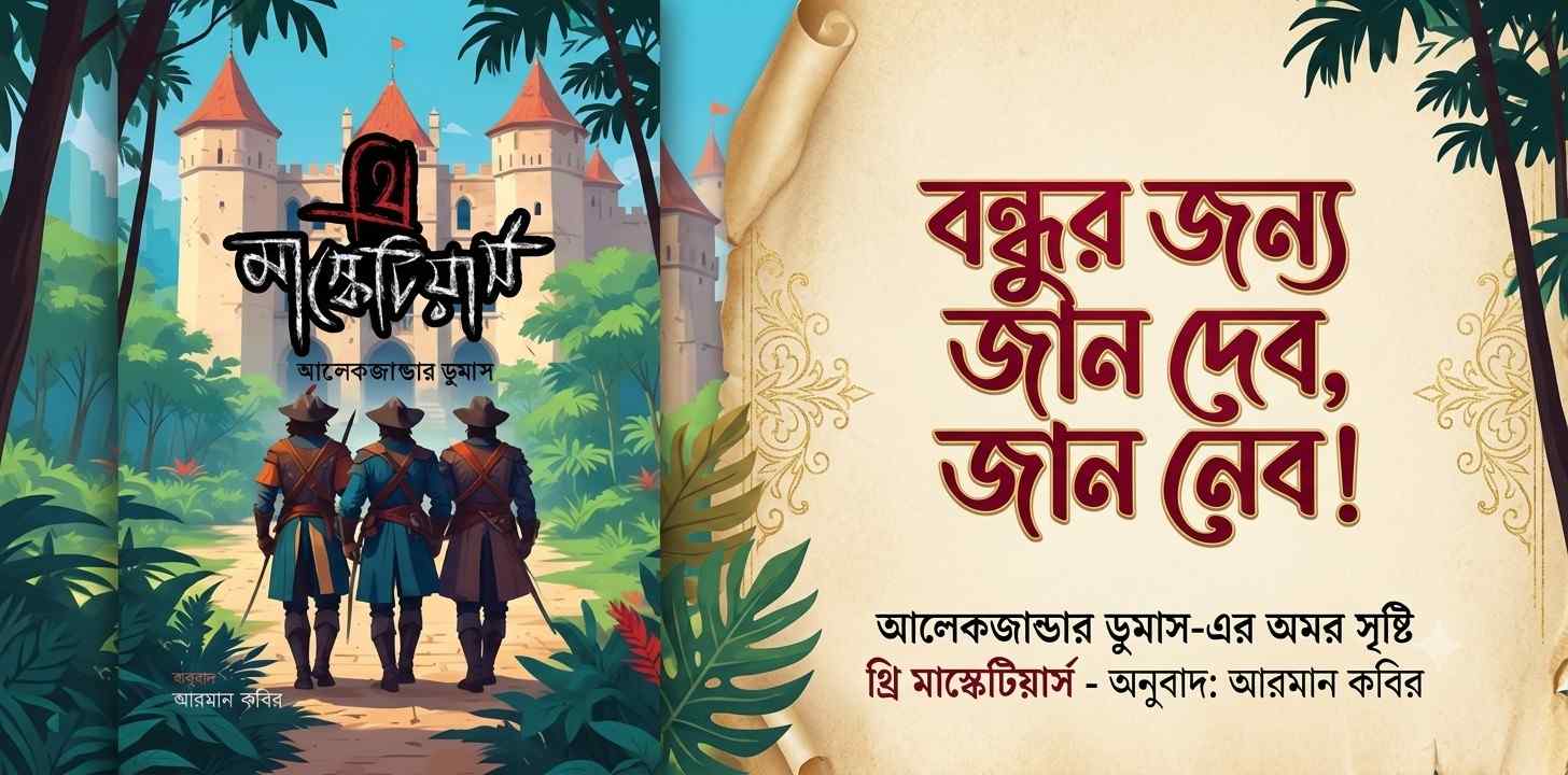 থ্রি মাস্কেটিয়ার্স : বন্ধুত্ব, সাহসিকতা ও রাজকীয় ষড়যন্ত্রের এক অনবদ্য ক্লাসিক