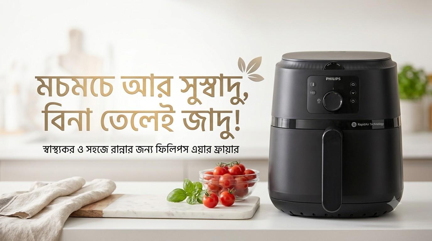Philips NA120/00 Air Fryer রিভিউ: স্বাস্থ্যকর ও দ্রুত রান্নার নির্ভরযোগ্য সমাধান