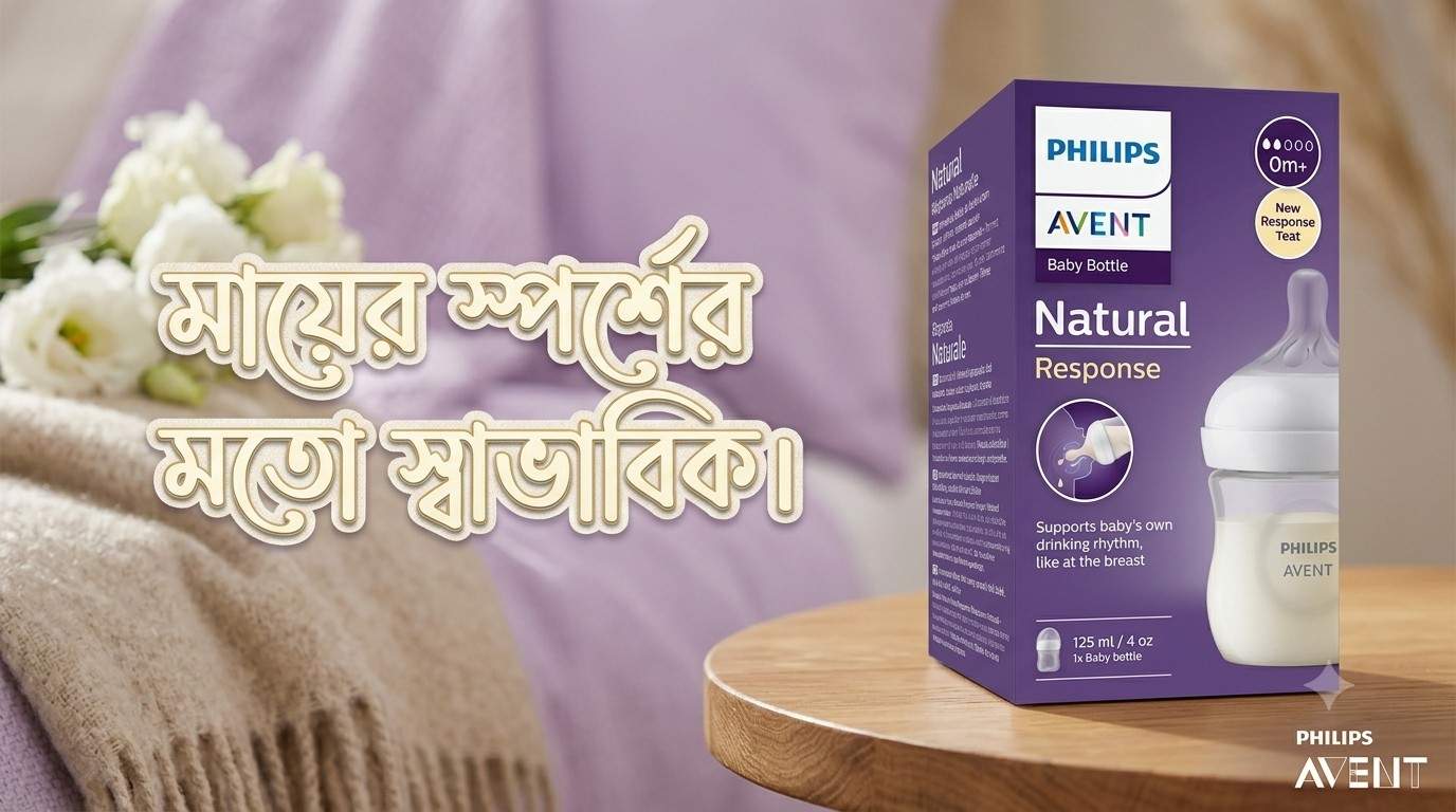 Philips Avent Natural Bottle – নবজাতকের জন্য নিরাপদ ও আরামদায়ক ফিডিং বোতল
