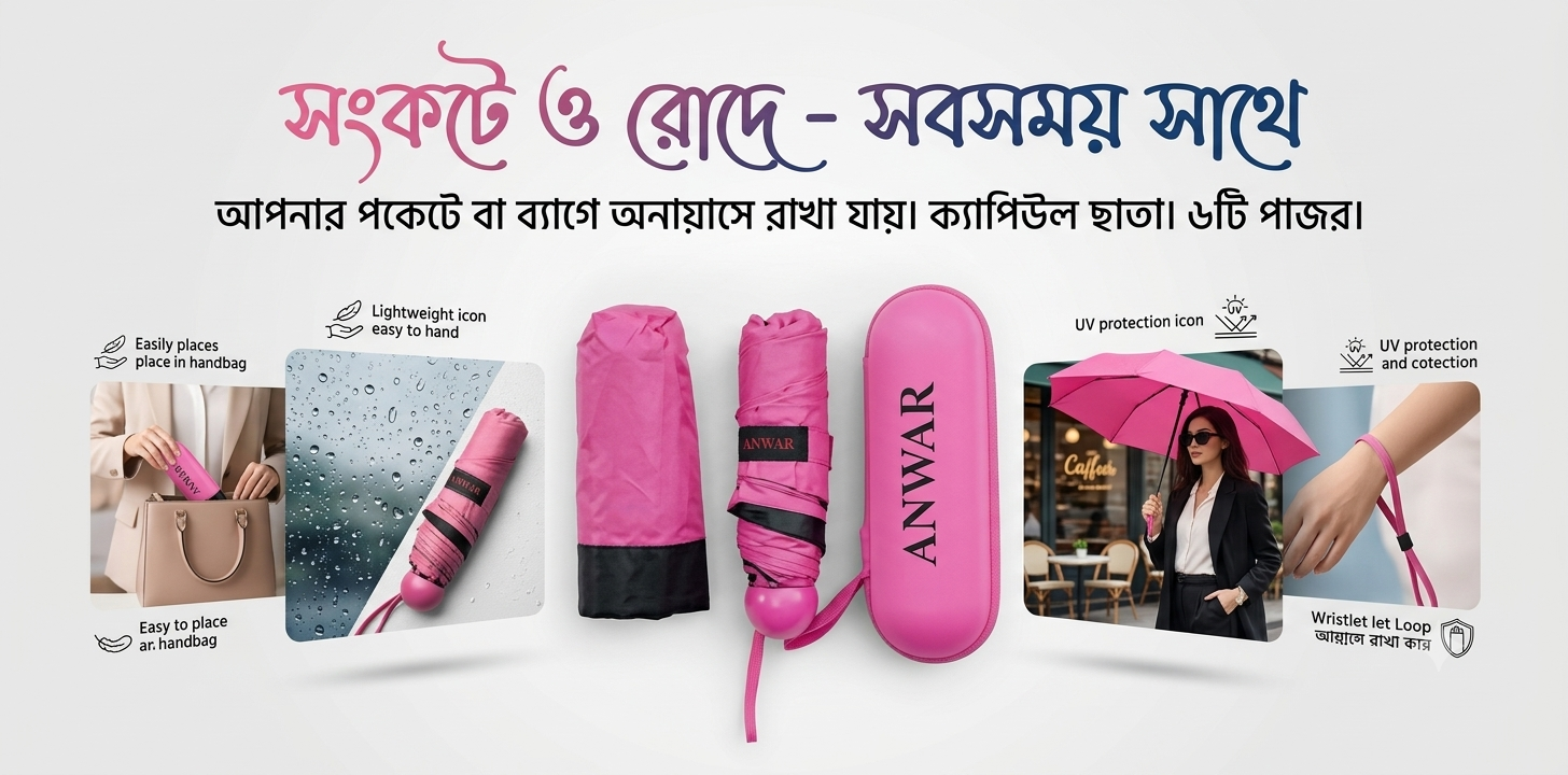 Anwar Capsule Umbrella রিভিউ: ছোট আকারে দারুণ সঙ্গী