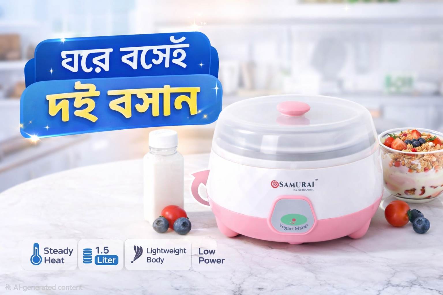 দই মেকার দিয়ে ঘরে বসেই তৈরি করুন স্বাস্থ্যকর দই