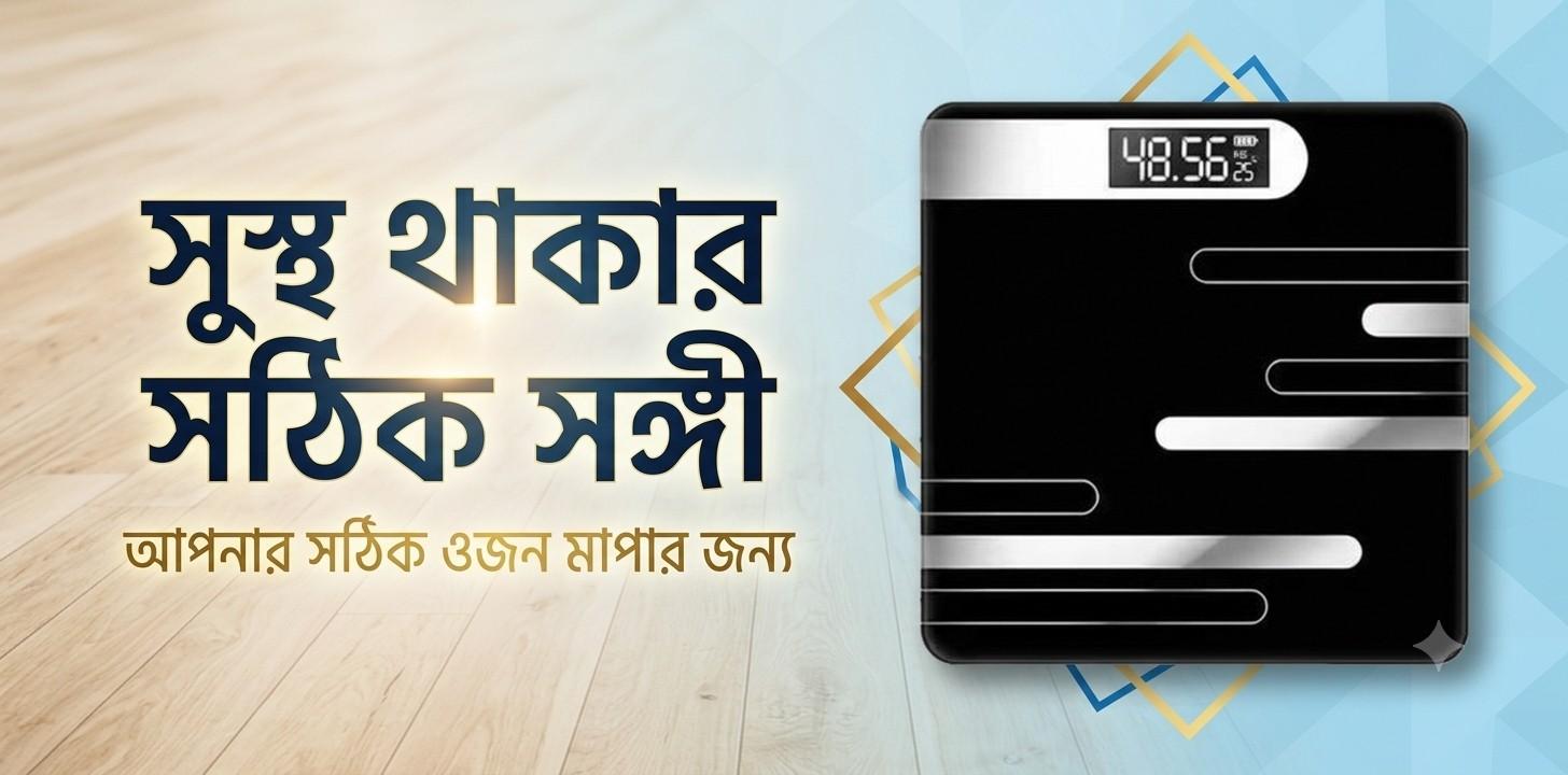 Personal Digital Bathroom Weighing Scale Glass Weight Machine – নির্ভুল ওজন মাপার সহজ সমাধান