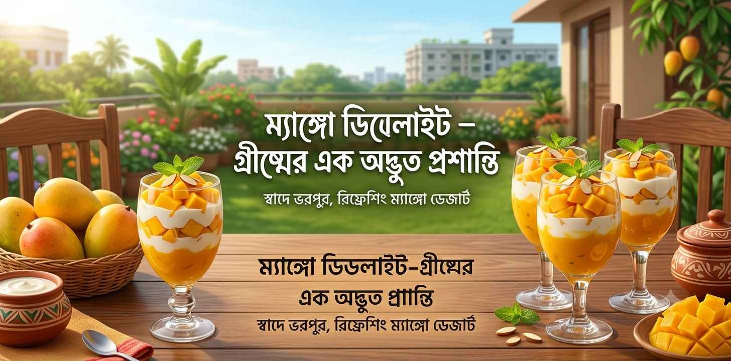 ম্যাঙ্গো ডিলাইট রেসিপি – ঘরেই তৈরি করুন সুস্বাদু ঠান্ডা ডেজার্ট