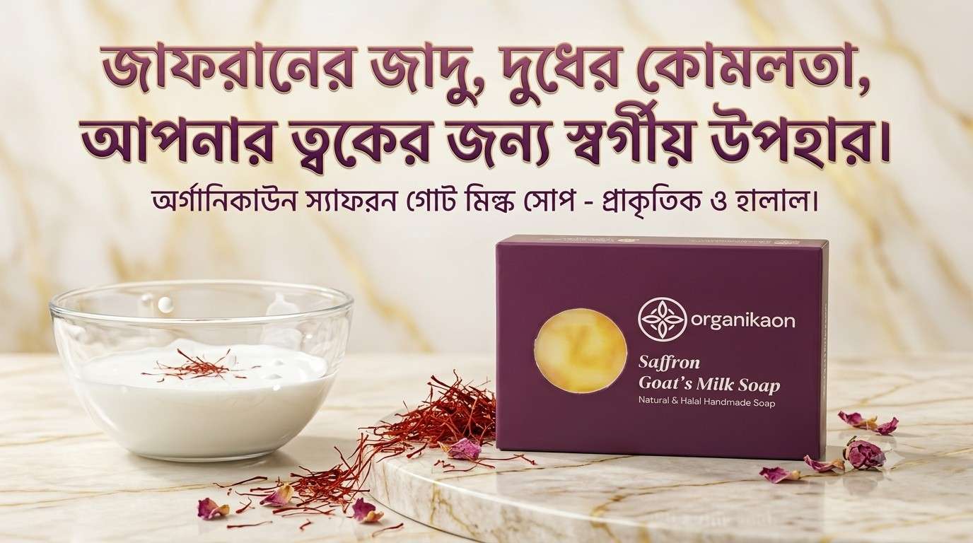 Organikaon Saffron Goat Milk Soap ত্বক উজ্জ্বলতার সাবান রিভিউ