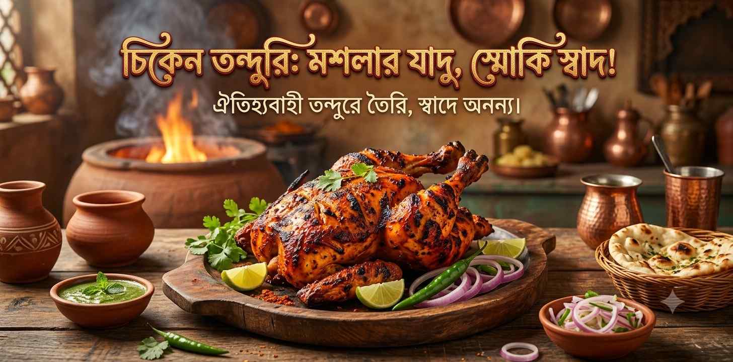 চিকেন তন্দুরি রেসিপি (ঘরোয়া সহজ পদ্ধতি)