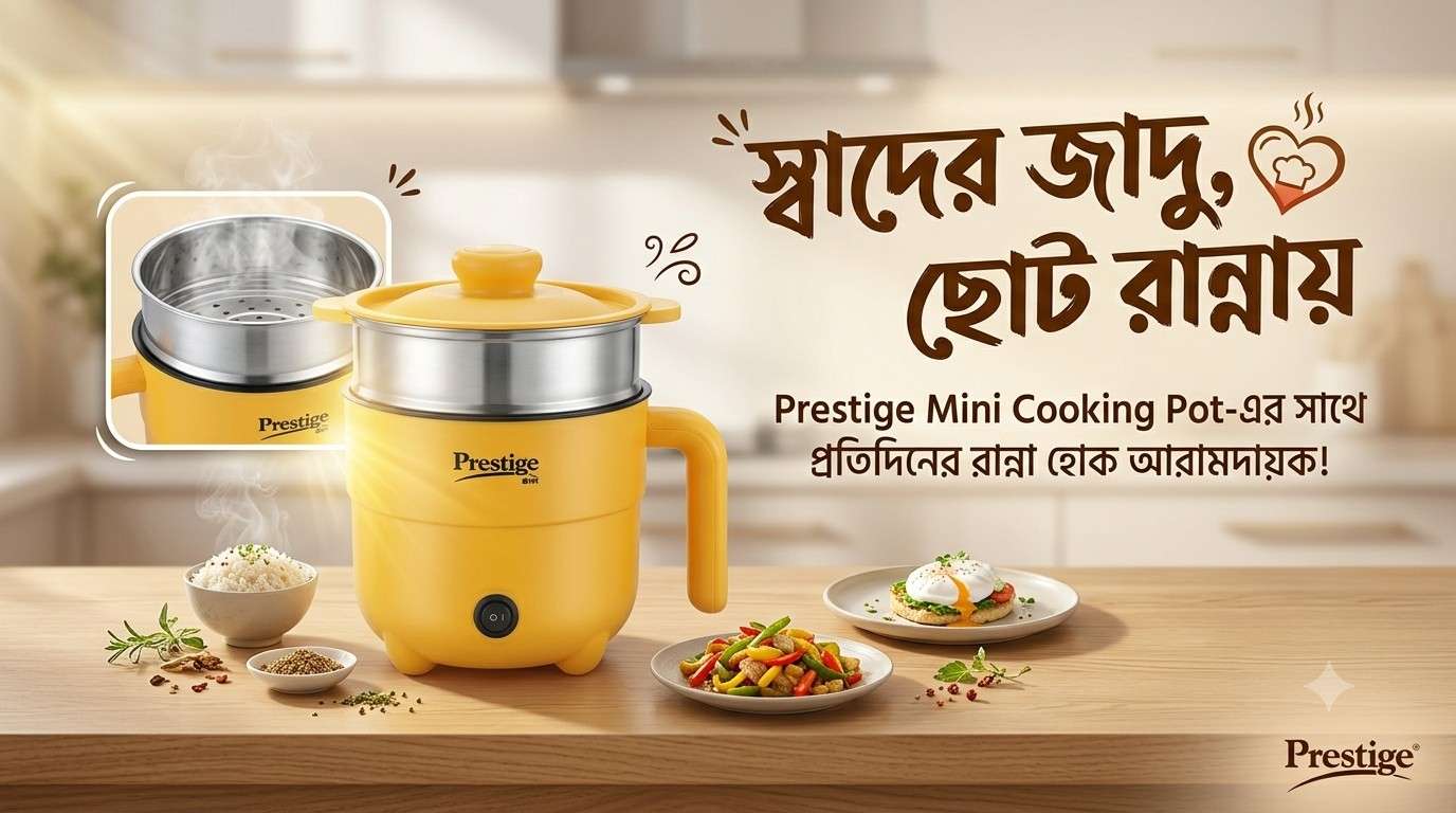 Prestige Mini Cooking Pot : ছোট পরিবারের জন্য কার্যকর ও বহুমুখী একটি কুকিং পট