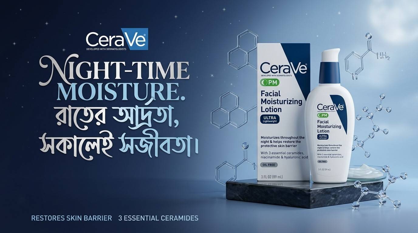 CeraVe PM Facial Moisturizing লোশন রিভিউ