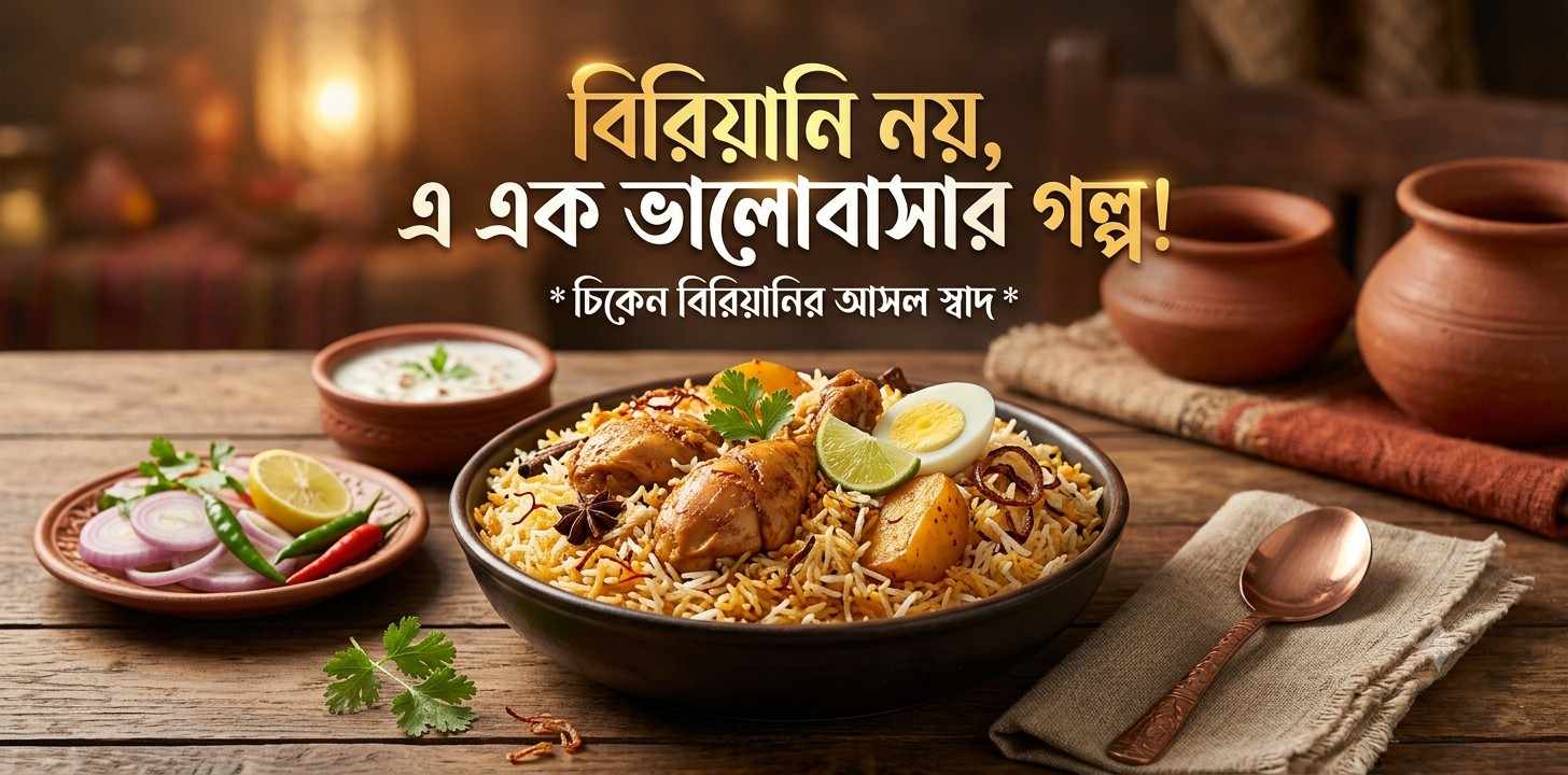 চিকেন বিরিয়ানি রেসিপি  – ঘরেই তৈরি করুন সুস্বাদু ও ঝরঝরে বিরিয়ানি