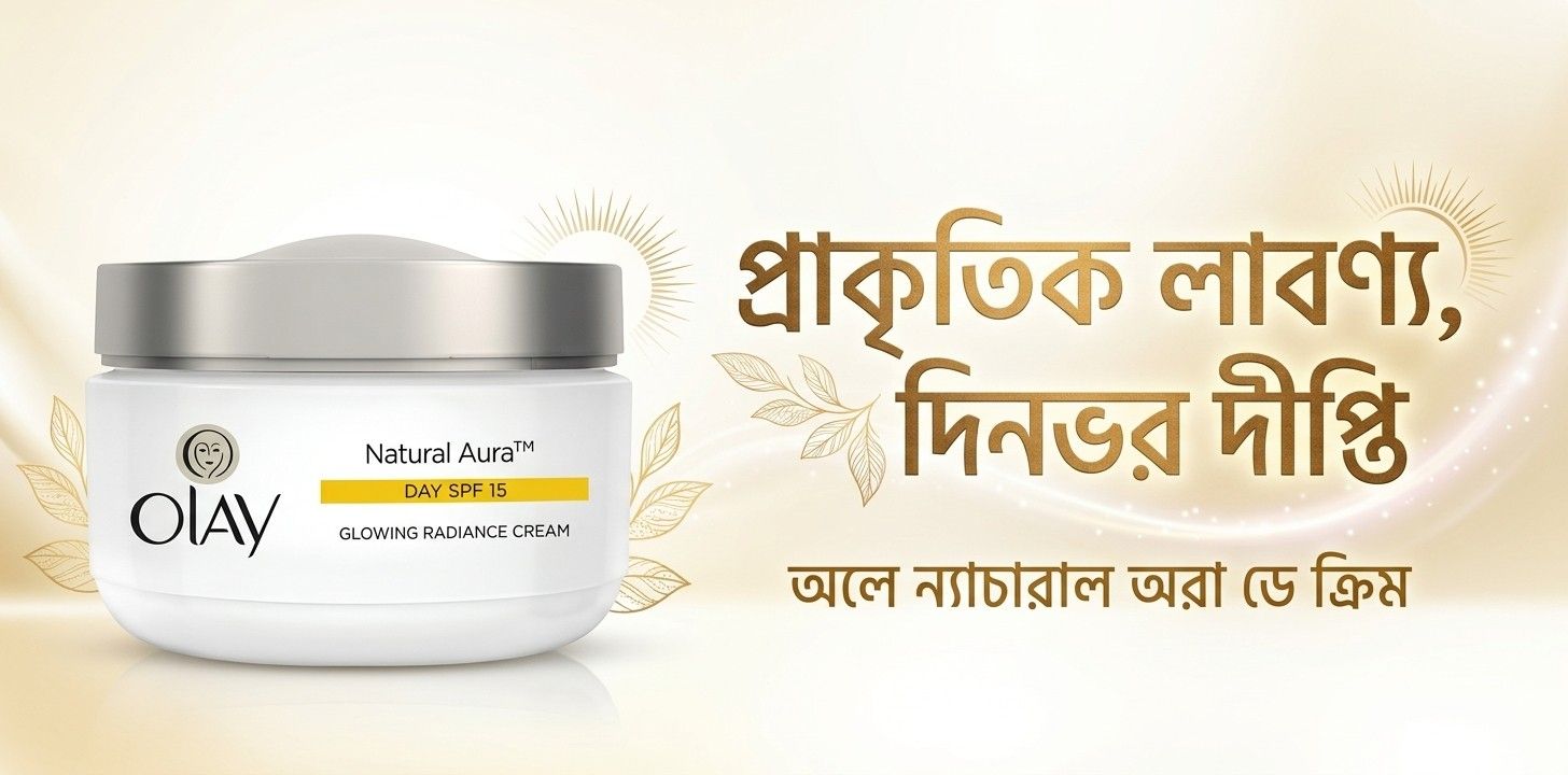 Olay Natural Aura Day Cream : প্রতিদিনের স্কিন কেয়ারে হালকা ময়েশ্চারাইজিং ও সূর্য সুরক্ষার সহজ সমাধান